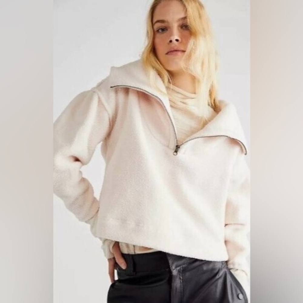 Free People Poppy Quarter Zip Pullover